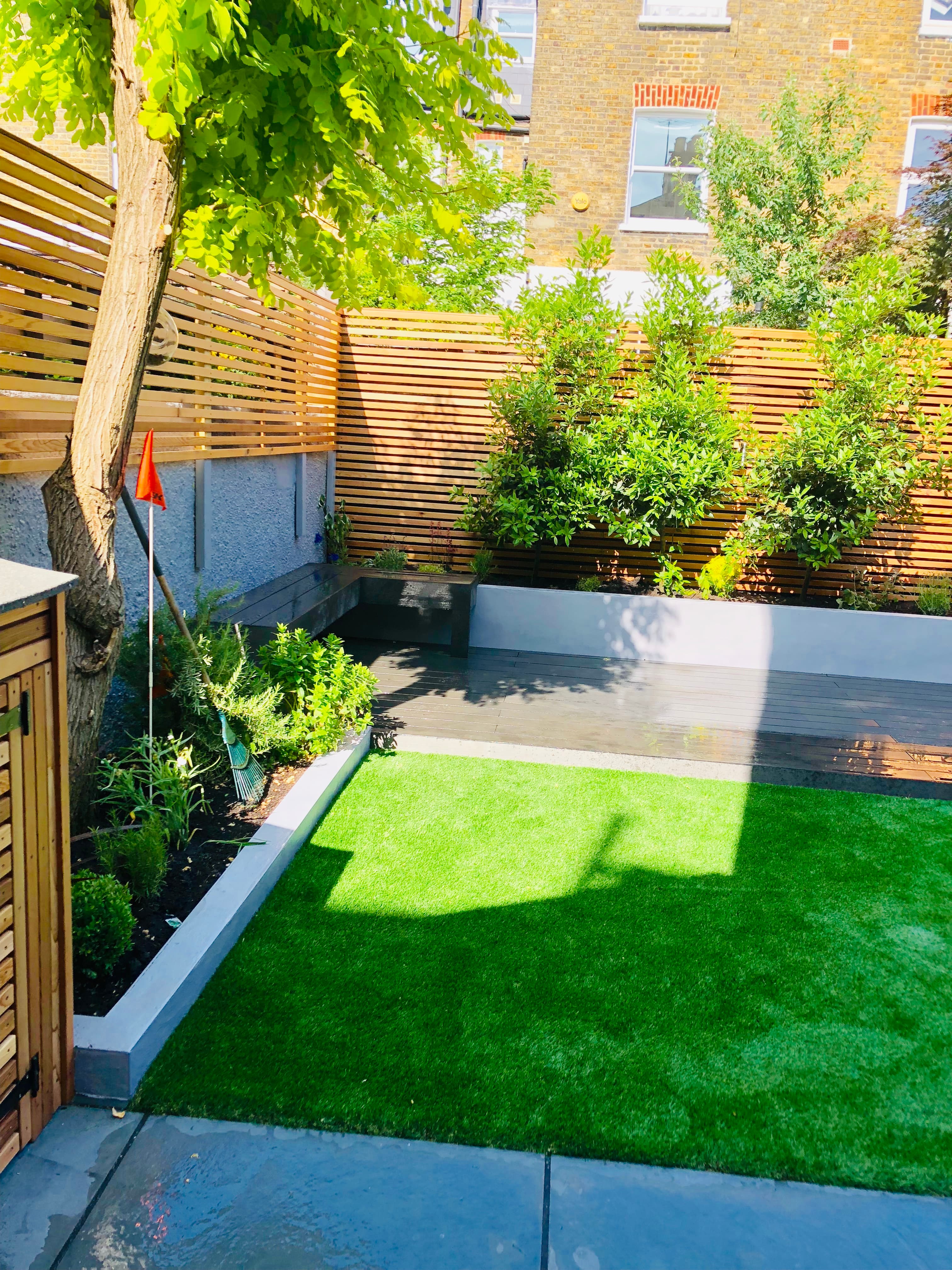 Manicured Artificial Grass Lawn
