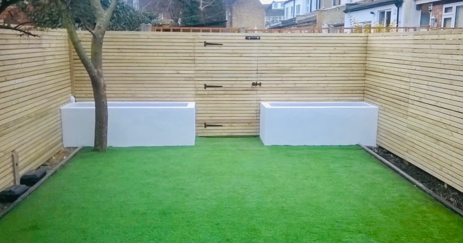 Lush Natural Grass Lawn & Borders